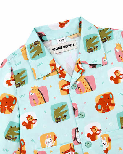 Critter Carnival Kids Cotton Night Suit