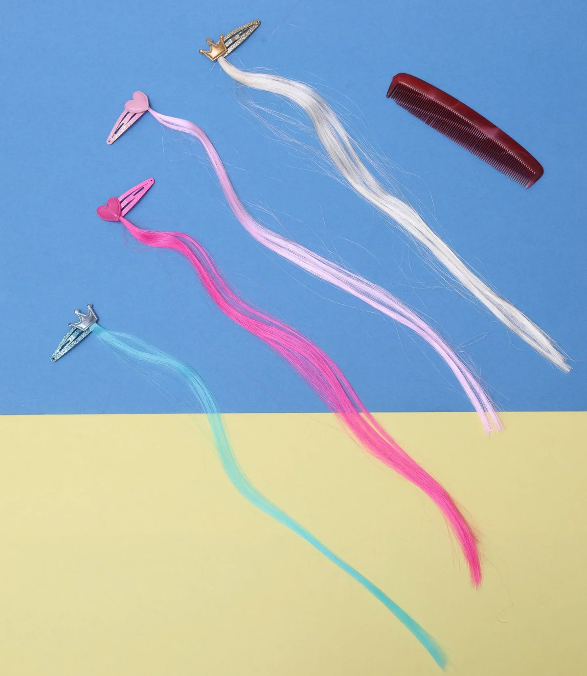 Multi Color Hair Extension – Colorful Clip‑On Hair Extension for Kids