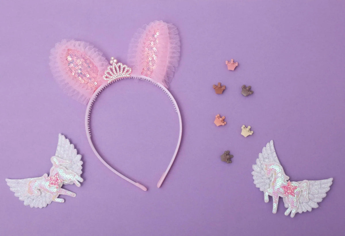 iLearnNGrow Princess Hair Accessories Set (Pastel Pink)