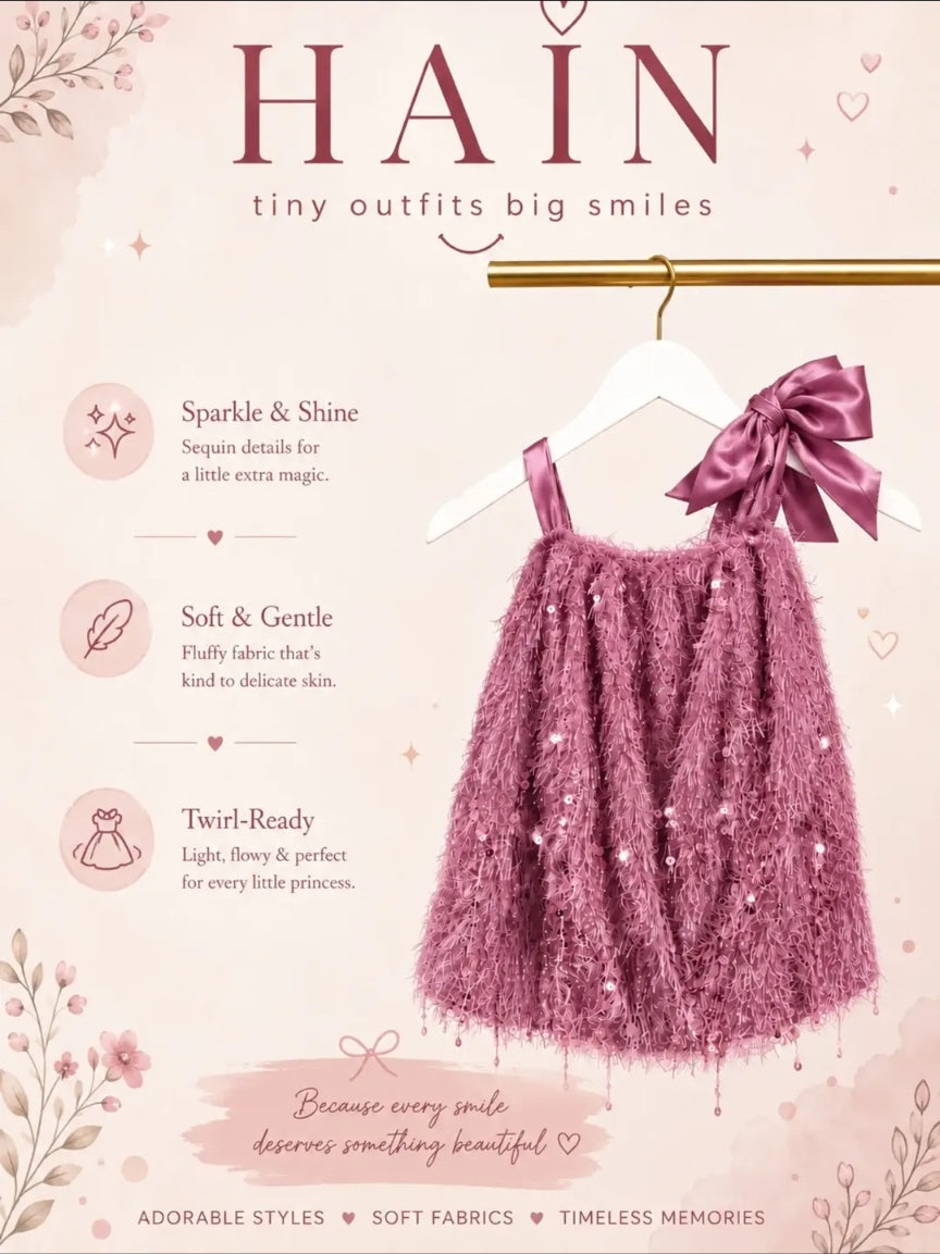 Velvet Petal Bow Dress
