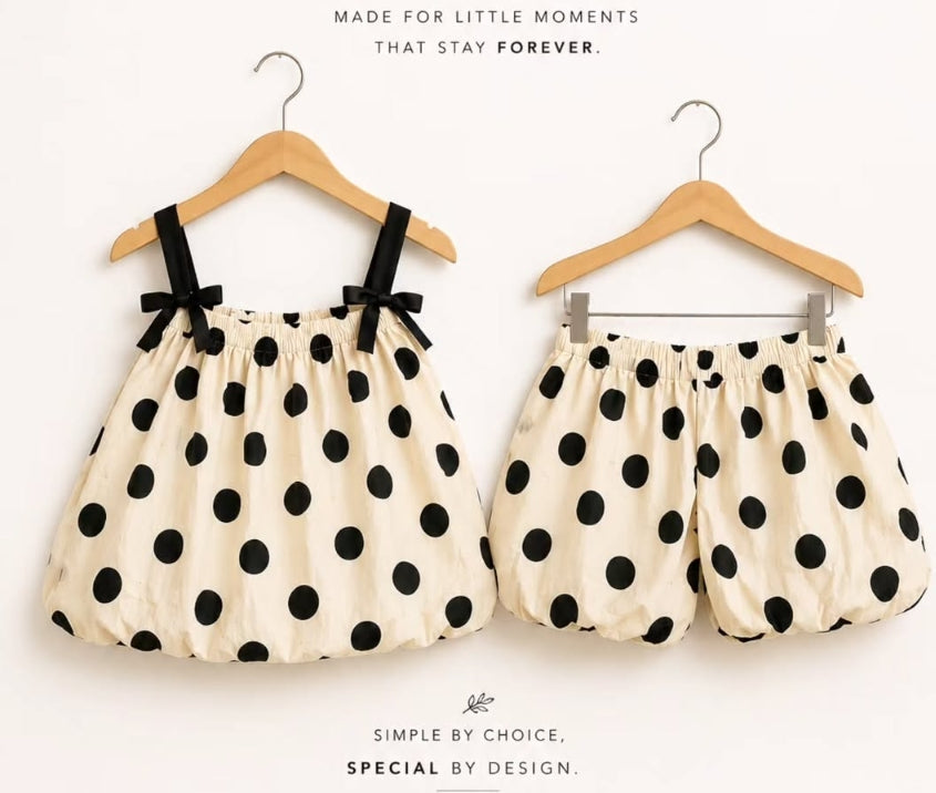 Ivory & Black Polka Dot Dress