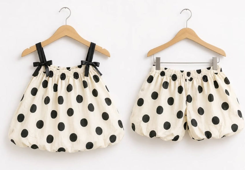 Ivory & Black Polka Dot Dress