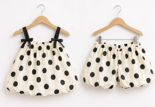 Ivory & Black Polka Dot Dress