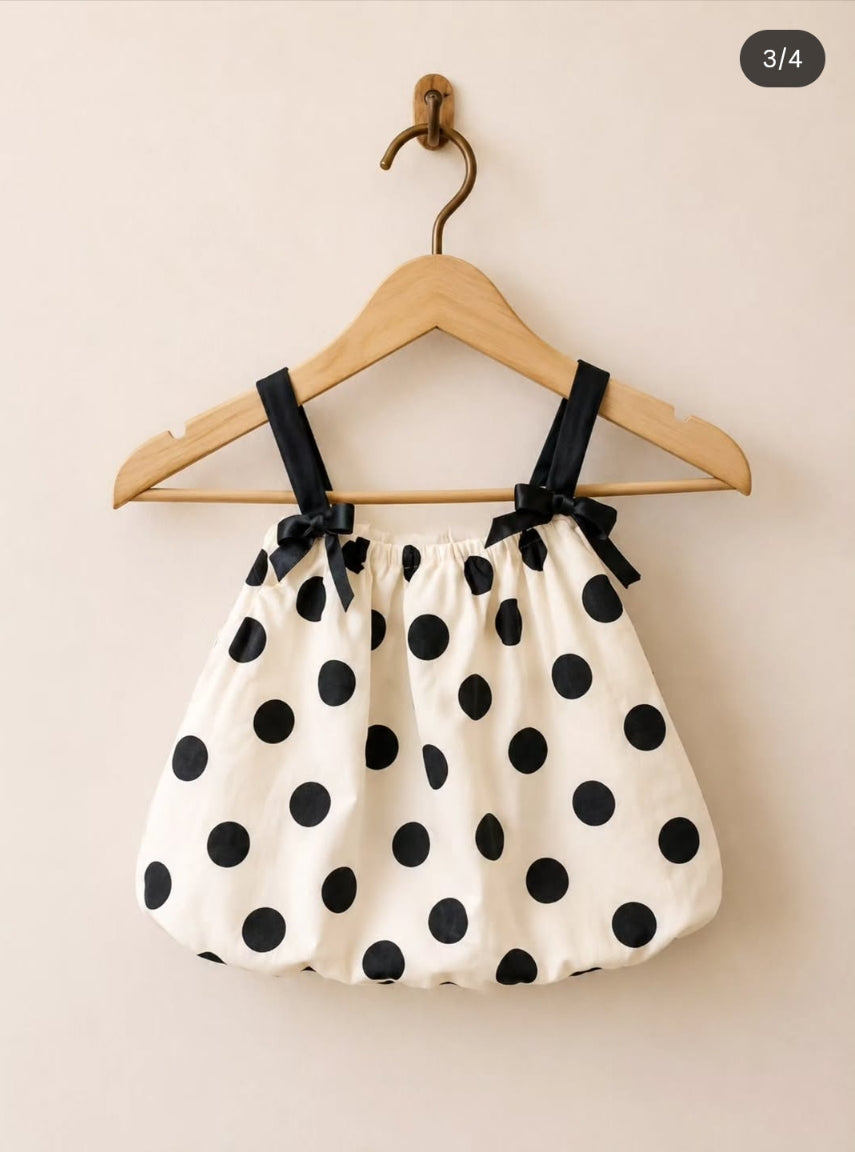 Ivory & Black Polka Dot Dress