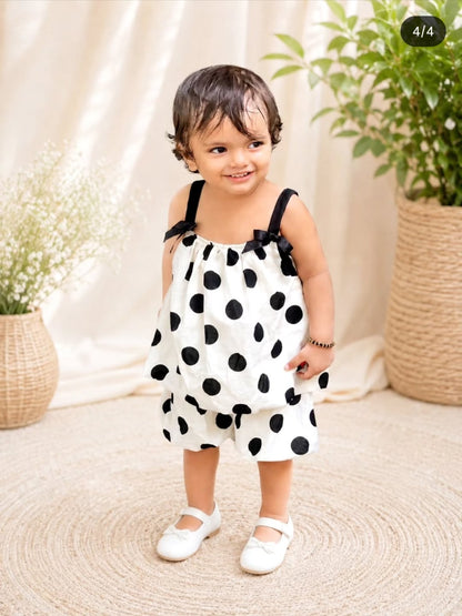 Ivory & Black Polka Dot Dress