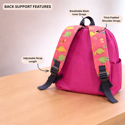 Jurassic Joy For Todlers & Kids - Rosy Roar Dino Backpack