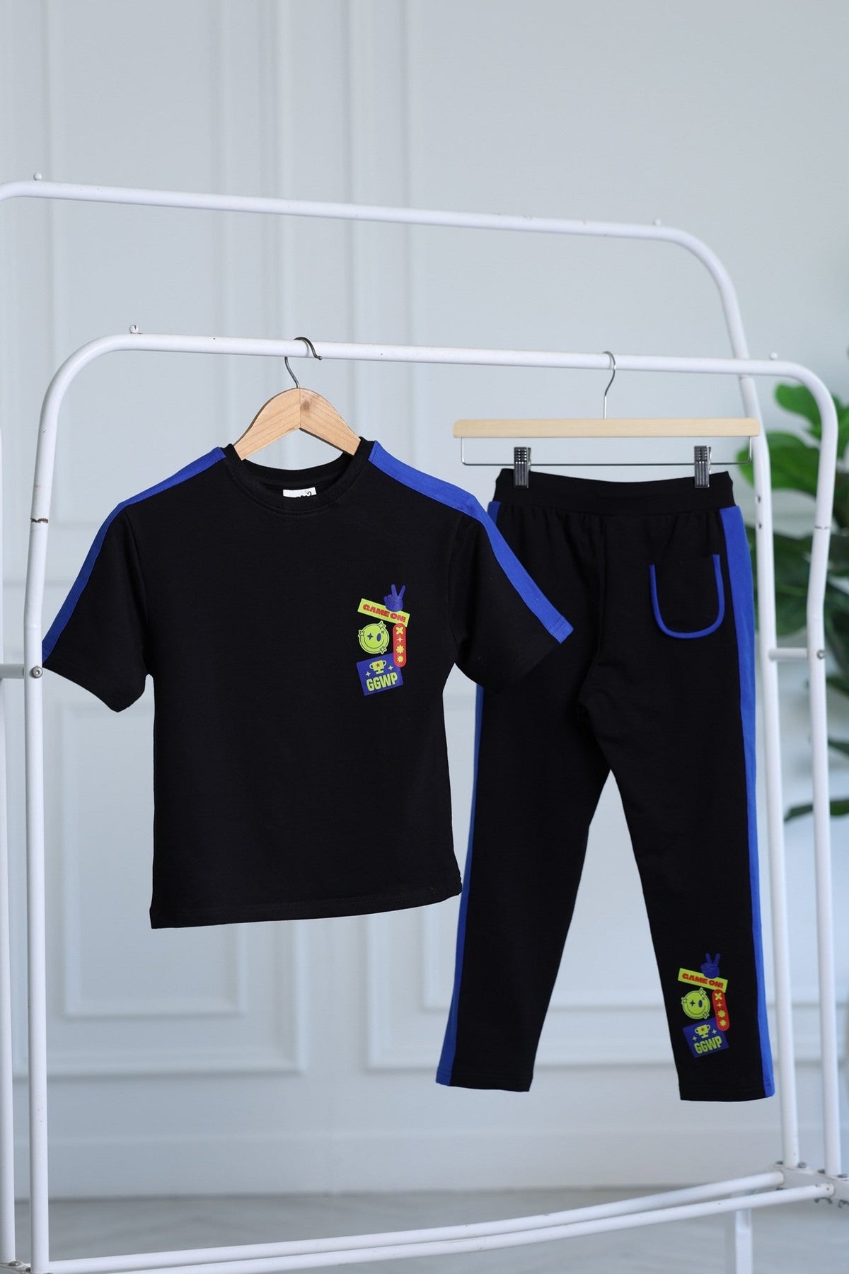 KAI Bamboo Co-ord Set – Oversized Kids Outfit - Black