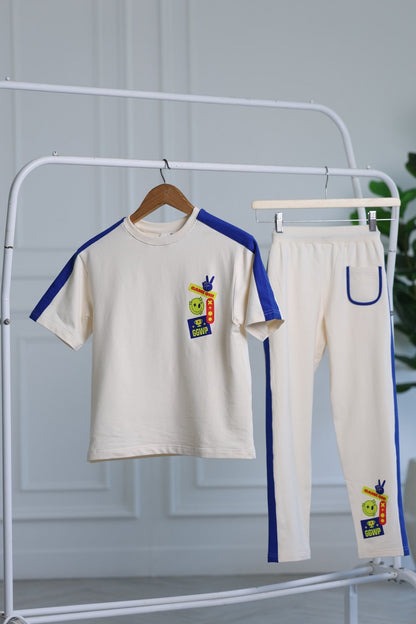 KAI Bamboo Co-ord Set – Oversized Kids Outfit - Off White