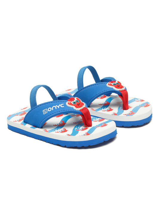 Premium Crab V-Shape Flip-Flops - Blue