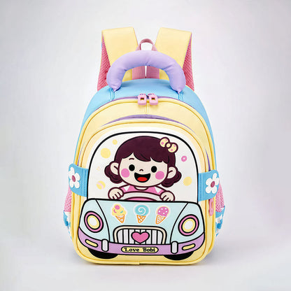 Blue Girl Car Ride Backpack for Toddlers & Kids