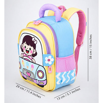 Blue Girl Car Ride Backpack for Toddlers & Kids