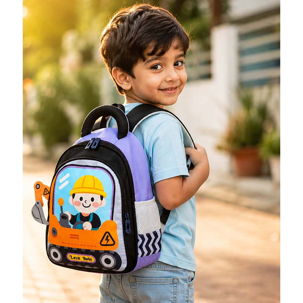 Orange 3d Trucker Baby Backpack for Toddlers & Kids