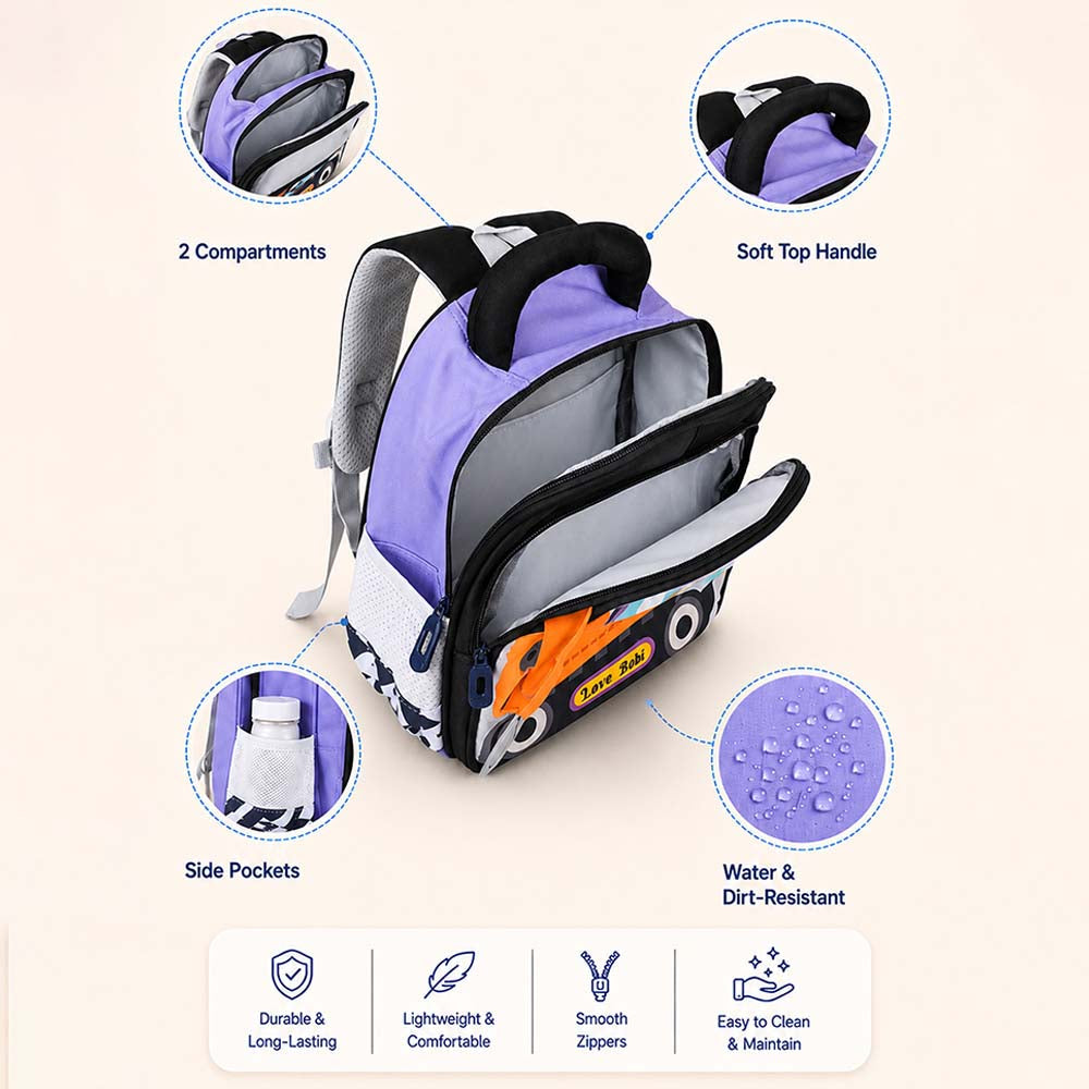 Orange 3d Trucker Baby Backpack for Toddlers & Kids