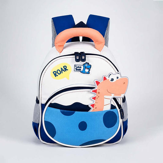 Roar Blue Orange Dino Backpack for Toddlers & Kids