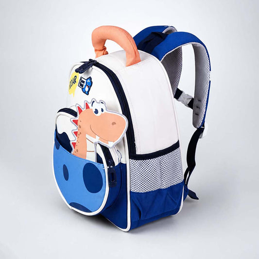 Roar Blue Orange Dino Backpack for Toddlers & Kids