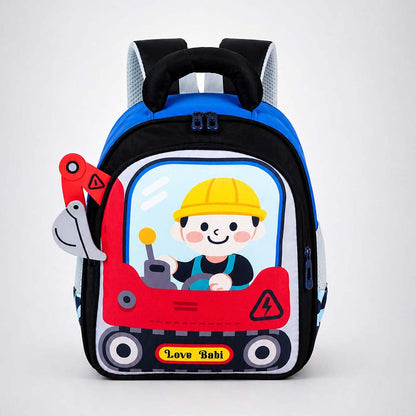 Red 3D 3d Trucker Baby Backpack for Toddlers & Kids