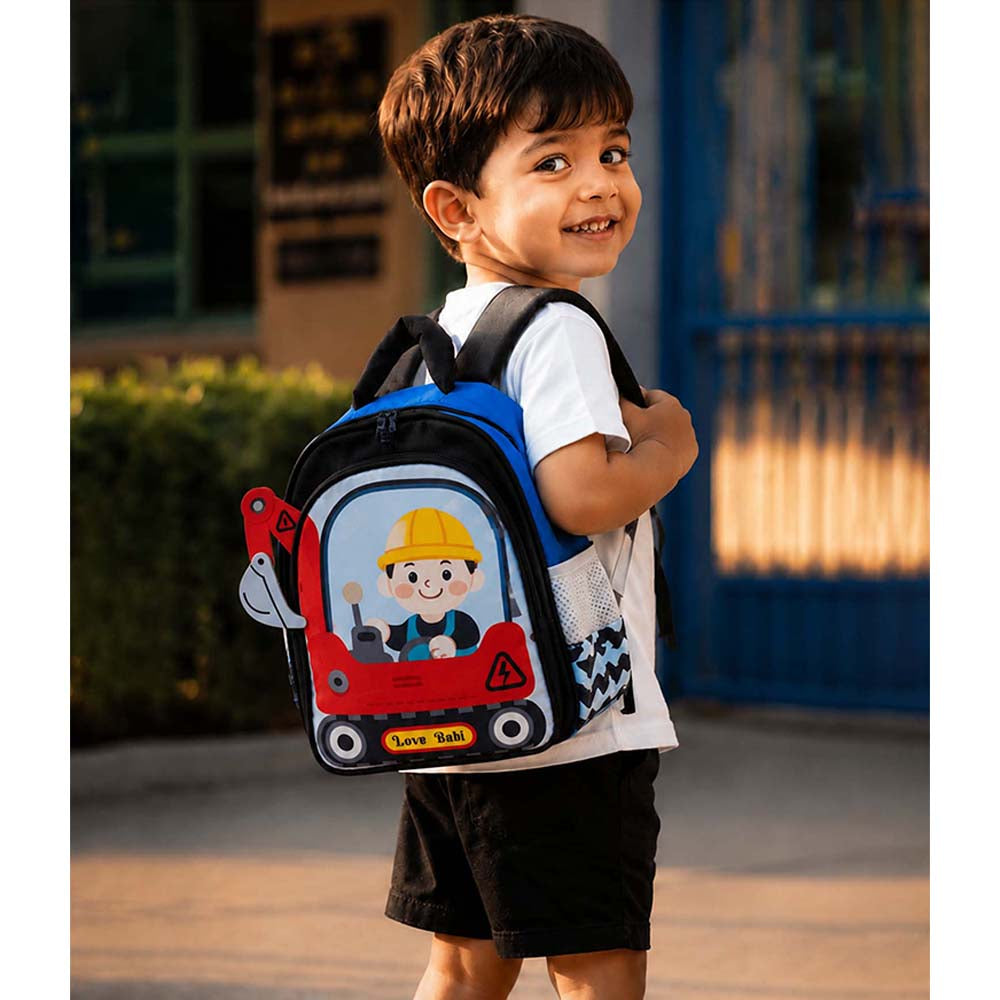 Red 3D 3d Trucker Baby Backpack for Toddlers & Kids