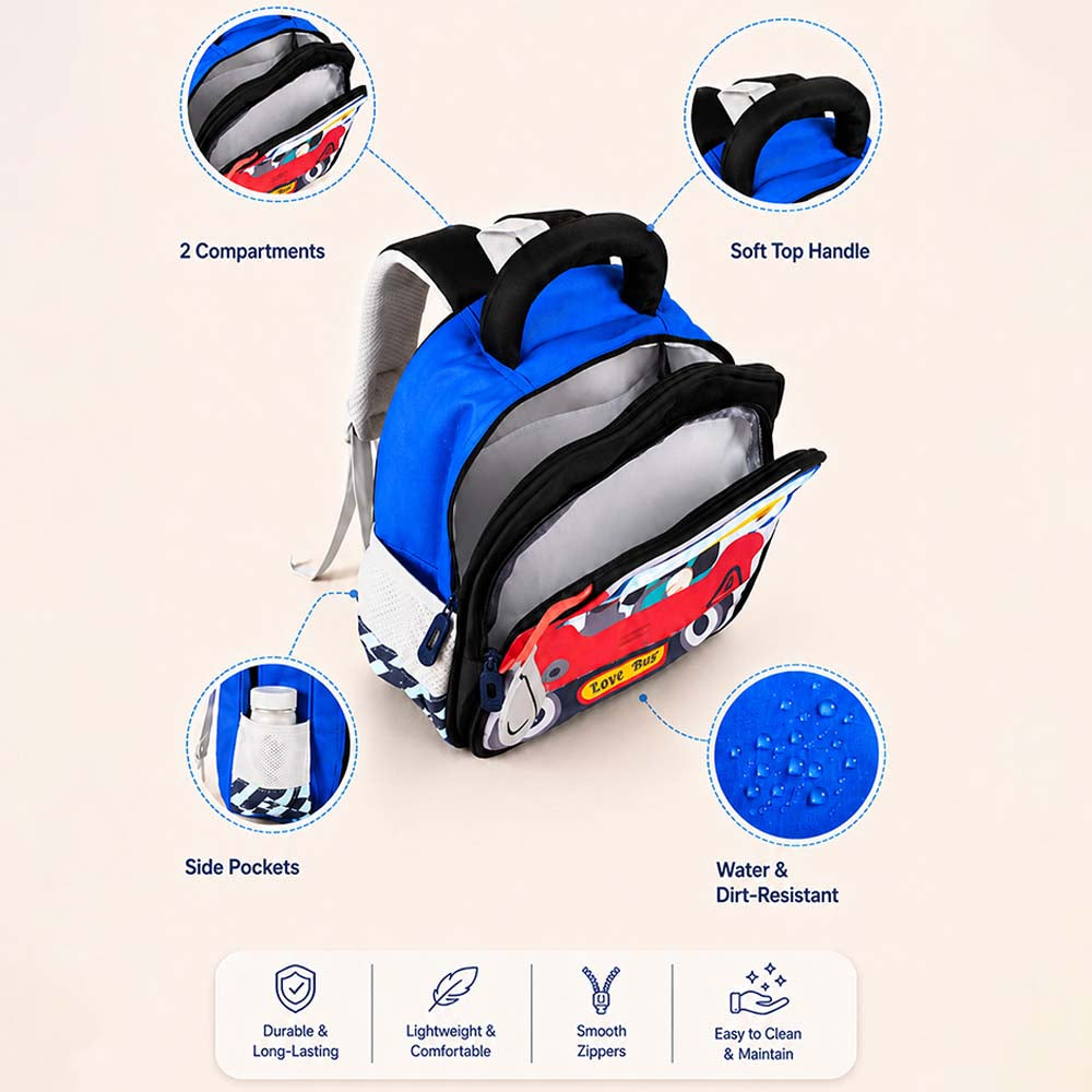 Red 3D 3d Trucker Baby Backpack for Toddlers & Kids