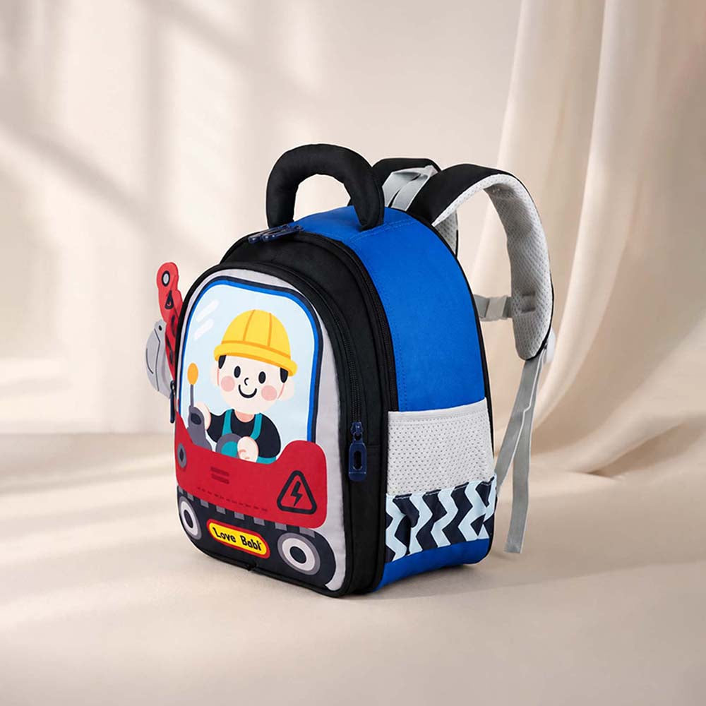 Red 3D 3d Trucker Baby Backpack for Toddlers & Kids