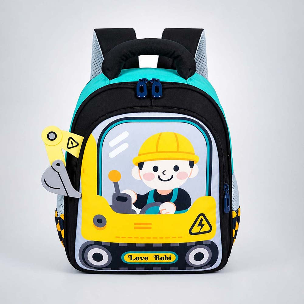 Yellow 3D 3d Trucker Baby Backpack for Toddlers & Kids