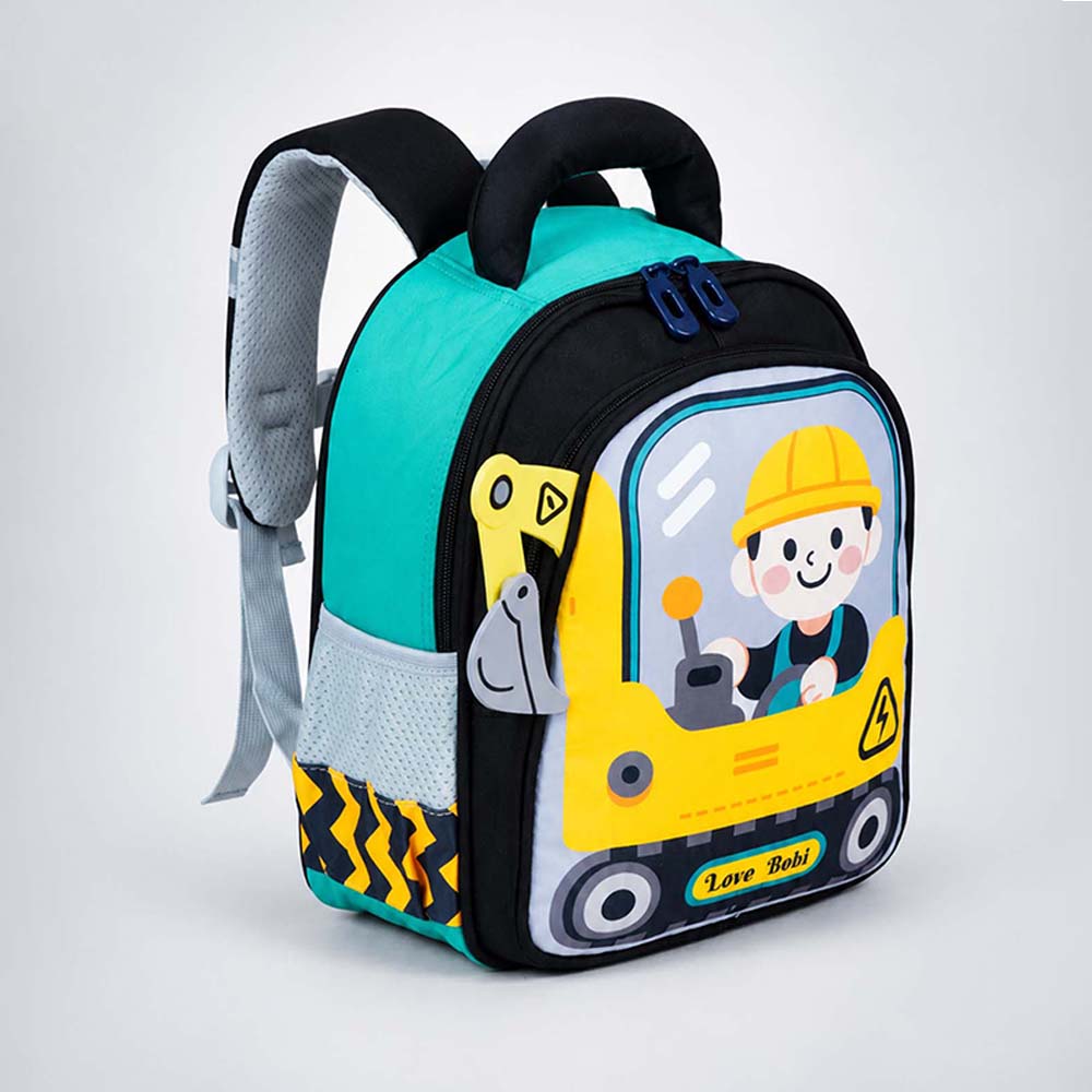 Yellow 3D 3d Trucker Baby Backpack for Toddlers & Kids
