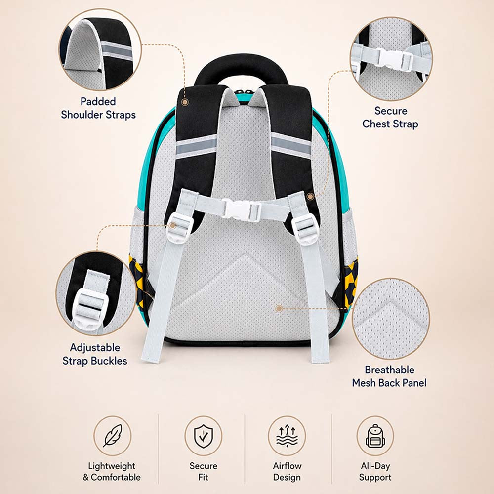 Yellow 3D 3d Trucker Baby Backpack for Toddlers & Kids