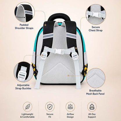 Yellow 3D 3d Trucker Baby Backpack for Toddlers & Kids