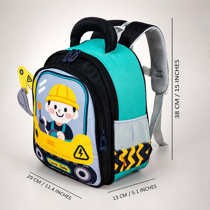 Yellow 3D 3d Trucker Baby Backpack for Toddlers & Kids