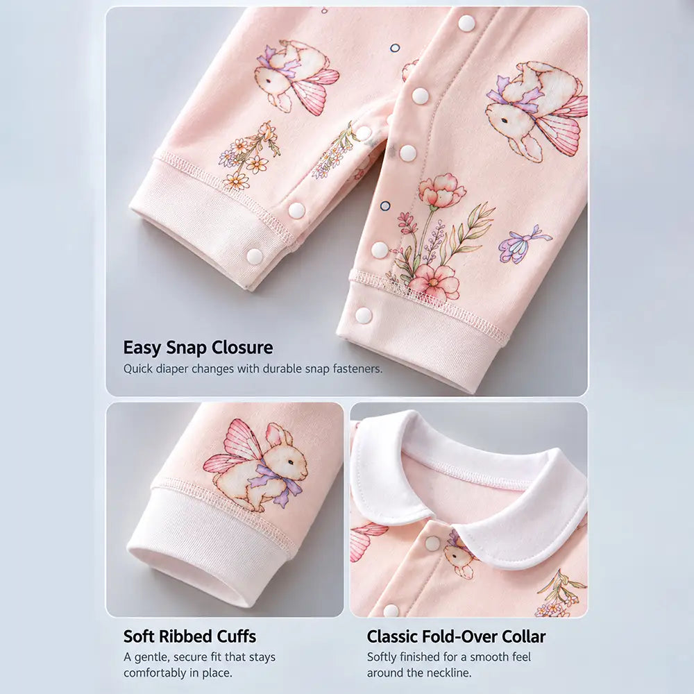 15 pcs Bunny Wings Floral Newborn Baby Girl Gift Box – All-Season Gift Hamper(0–6 Months)