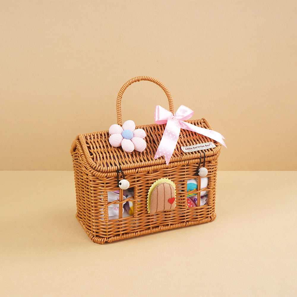 15 pcs Pink Blessed Home Newborn Hamper/Gift Box for Baby Girl - Little Surprise Box