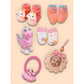 19 pcs, Pink Teddy Home cane basket themed Newborn Baby Girl, All Season wear,Gift Hamper set, 0-6 months - Little Surprise