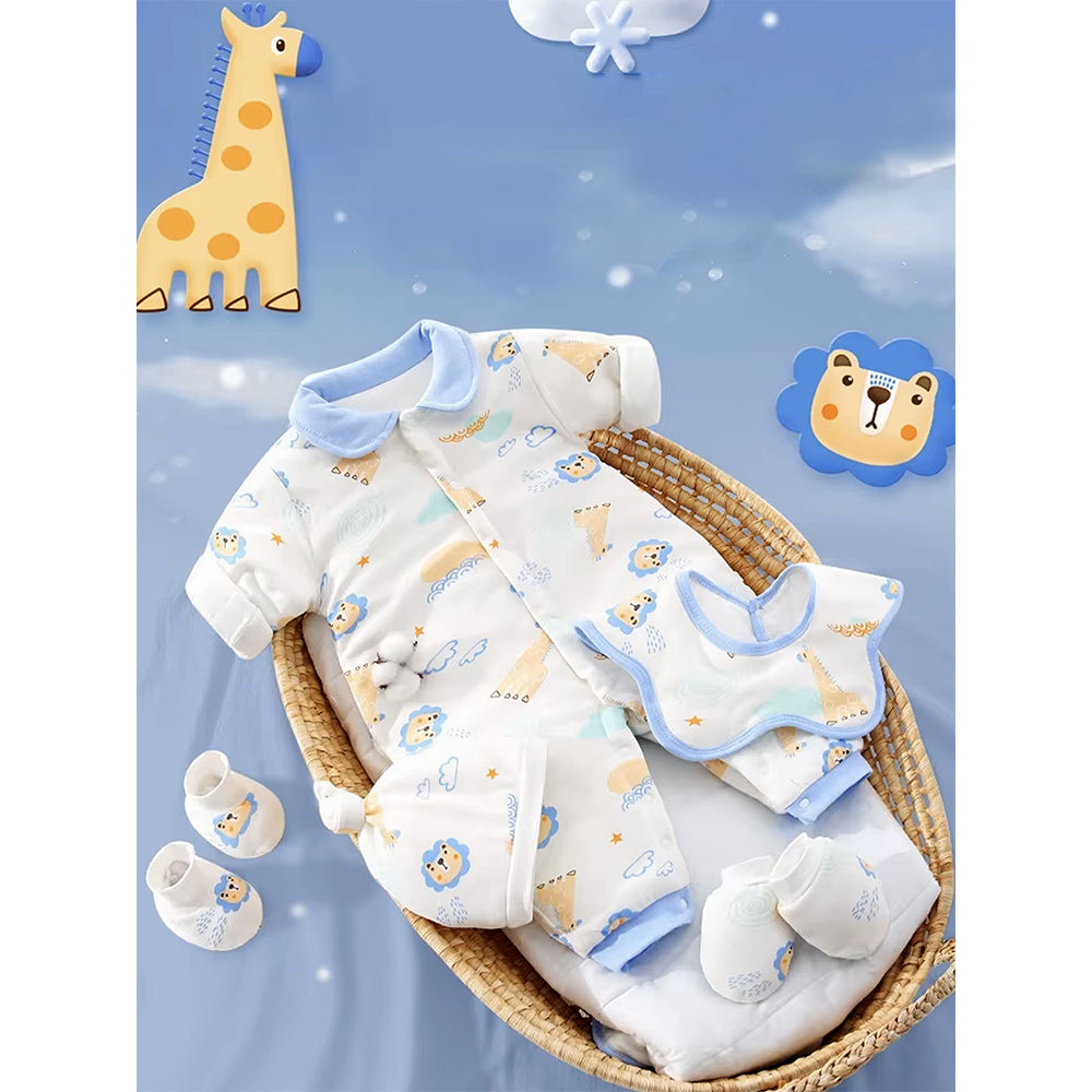 20 pcs Blue Animal Kingdom Newborn Baby Girl/ Boy Gift Box, all season wear Hamper, (0 - 12 months) - Little Surprise Box