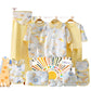 20 pcs Yellow Animal Kingdom Newborn Baby Girl/ Boy Gift Box, all season wear Hamper, (0 - 12 months) - Little Surprise Box