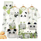 21 pcs Green Big Panda Newborn Baby Girl/ Boy Gift Box, all season wear Hamper, (0 - 12 months) - Little Surprise Box