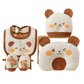 21 pcs Brown Cream Lovely Bear Newborn Baby Girl/ Boy Gift Box, all season wear Hamper, (0 - 12 months) - Little Surprise Box