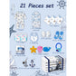 21 pcs Nautical Wooden Treasure Chest Gift hamper for a newborn baby, Giftset for a baby, 0-12 months - Little Surprise Box