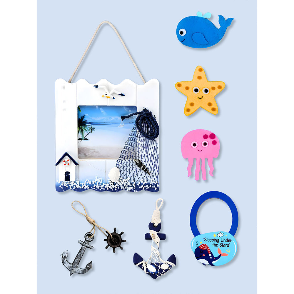 21 pcs Nautical Wooden Treasure Chest Gift hamper for a newborn baby, Giftset for a baby, 0-12 months - Little Surprise Box