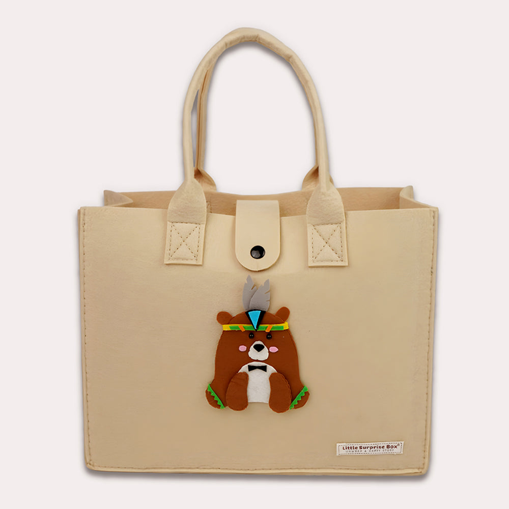 21pcs Woodland Bear Totebag Hamper for Newborn Baby Boy / Baby Girl, Giftset for Baby, All Season wear, 0-12 months -
