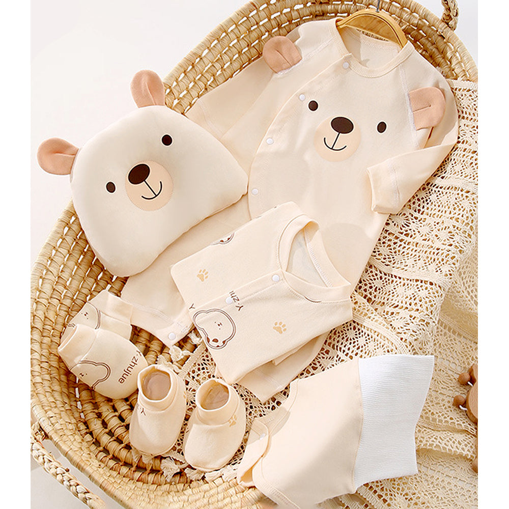 21pcs Woodland Bear Totebag Hamper for Newborn Baby Boy / Baby Girl, Giftset for Baby, All Season wear, 0-12 months -