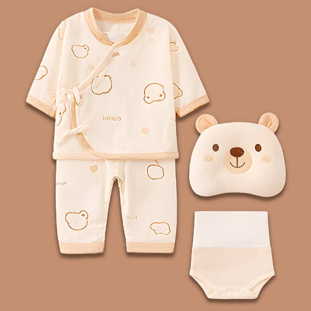 21pcs Woodland Bear Totebag Hamper for Newborn Baby Boy / Baby Girl, Giftset for Baby, All Season wear, 0-12 months -