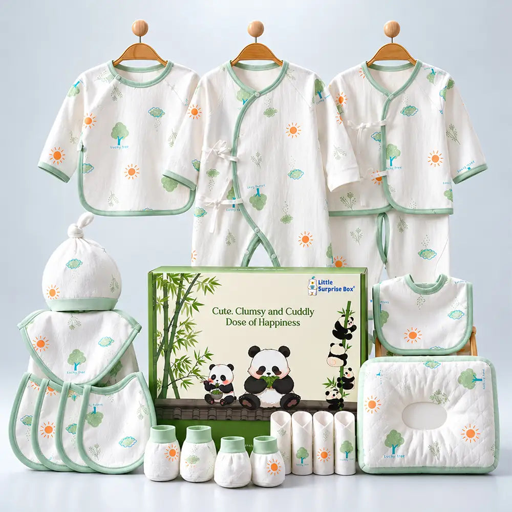 21 pcs Little Tree Newborn Baby Girl/Boy Gift Box – All-Season Gift Hamper(0–6 Months)