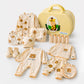 22 pcs small Bear Hamper for Newborn Baby Boy/ Baby Girl, All season wear hamper with Giraffe travel Suitcase, 0-12 months