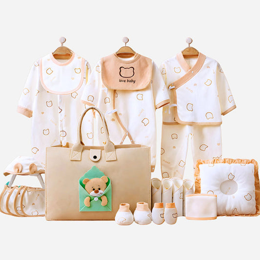 23pcs Envelope Bear Totebag Hamper for Newborn Baby Boy / Baby Girl, Giftset for Baby, All Season wear, 0-12 months -