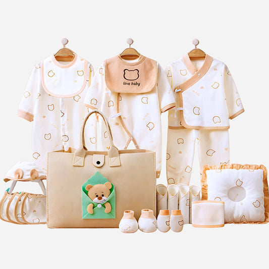 23pcs Envelope Bear Totebag Hamper for Newborn Baby Boy / Baby Girl, Giftset for Baby, All Season wear, 0-12 months -