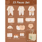 23pcs Envelope Bear Totebag Hamper for Newborn Baby Boy / Baby Girl, Giftset for Baby, All Season wear, 0-12 months -