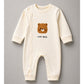 25 pcs Beige Bear Hamper for Newborn Boy/Girl, All Season wear hamper with luxury designed blue storage cane basket 0-12