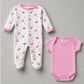 25 pcs, Twin Boy & Girl White cane basket themed Newborn Baby Boy, All Season wear,Gift Hamper set, 0-6 months - Little