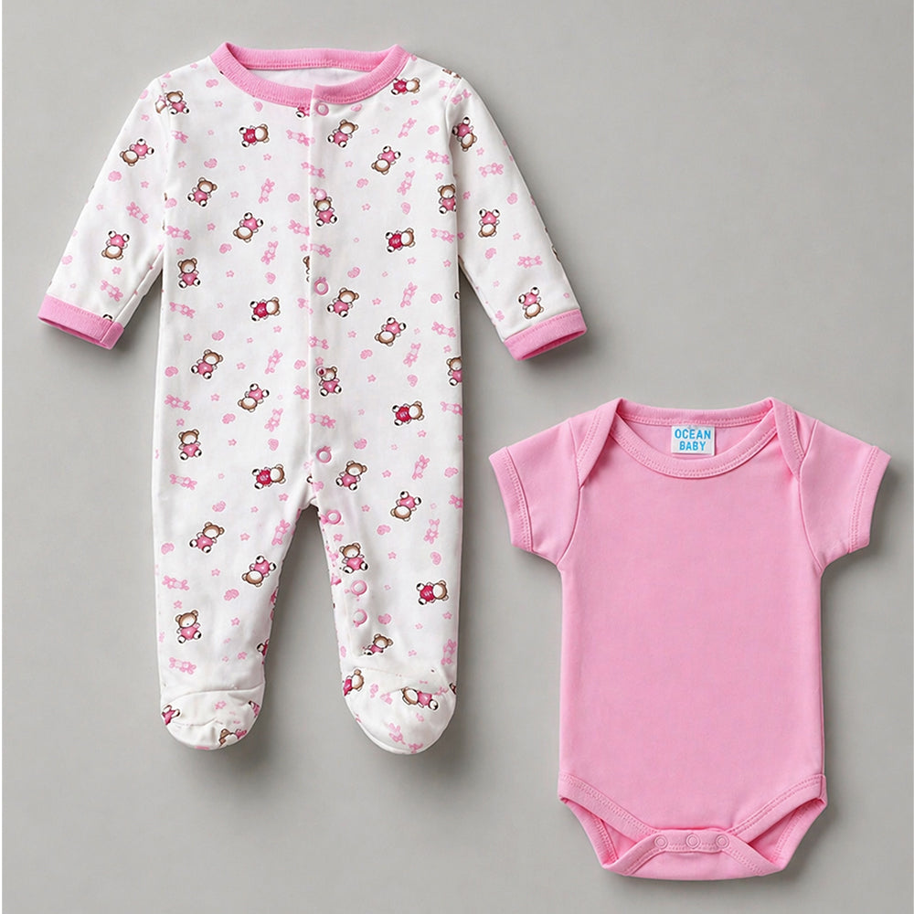 25 pcs, Twin Boy & Girl White cane basket themed Newborn Baby Boy, All Season wear,Gift Hamper set, 0-6 months - Little