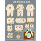 25 pcs Dreamy baby Hamper for Newborn Boy/Girl, All Season wear hamper with luxury designed brown storage cane basket 0-12