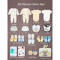 25 pcs, Twin Boys White cane basket themed Newborn Baby Boy, All Season wear,Gift Hamper set, 0-6 months - Little Surprise